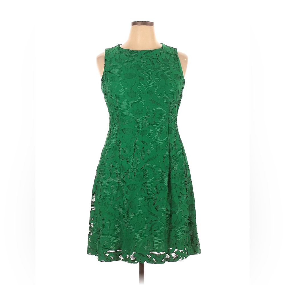 Eva Mendes Lace Overlay Casual Dress